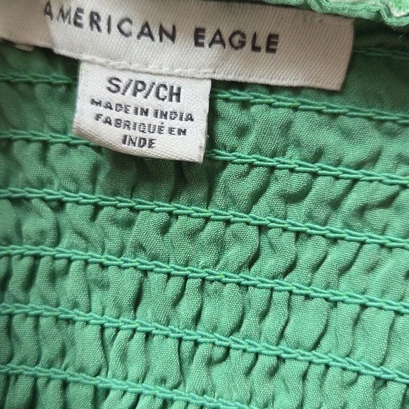 American Eagle Green White Floral Cut Out Maxi Dress‎ - Picture 8 of 9